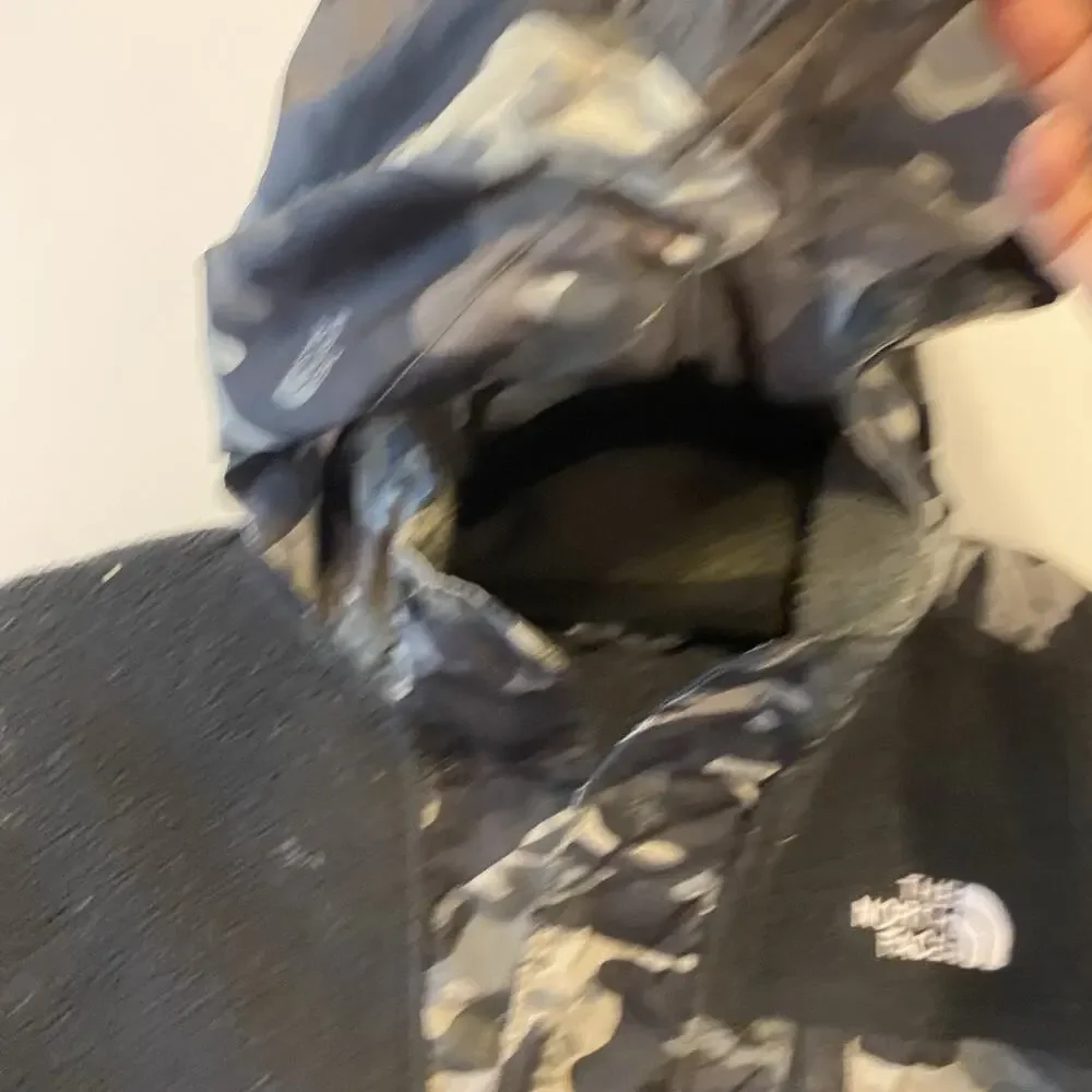 North Face Sherpa Jacket Teen Boy XL 14/16 Camo SnapButton Outdoor Fleece Hoodie